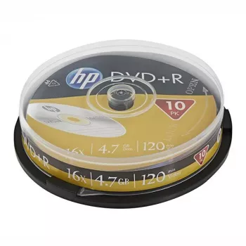 Verbatim HP DVD+R 4,7GB 16x 10 vnt. verpstėje - įrašomi vienkartiniai diskai duomenų atsarginei kopijai ir vaizdo įrašams