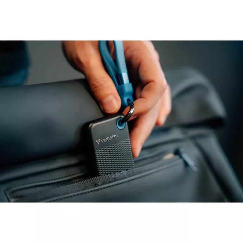 Verbatim Pocket SSD 512GB USB 3.2 Gen 2 Type-C išorinis kietojo disko diskas, juodas/mėlynas 32283
