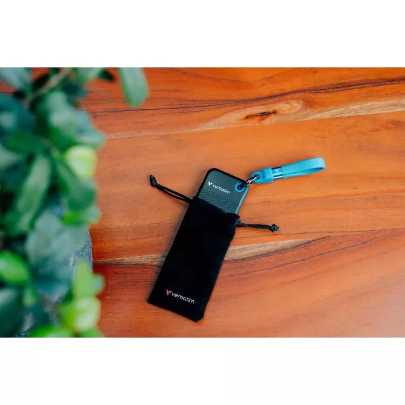 Verbatim Pocket SSD 512GB USB 3.2 Gen 2 Type-C išorinis kietojo disko diskas, juodas/mėlynas 32283