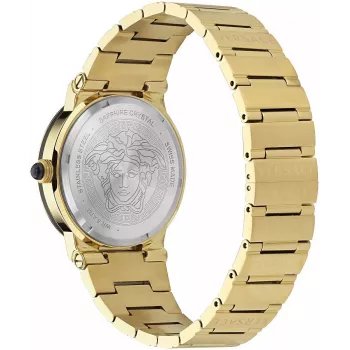 VERSACE V-Chrono vyriškas laikrodis VE7G00323 38mm juodas ciferblatas odinis dirželis