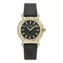 Versace V-Circle Moteriškas Šveicariškas Kvarcinis Laikrodis VE6D00223 40mm Juodas Ciferblatas Odinis Dirželis
