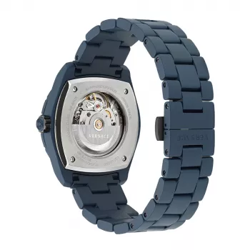 Versace V-Extreme Pro Men's Swiss Quartz Watch VE7K00223 43mm Stainless Steel Black Dial Silver-Tone Bracelet