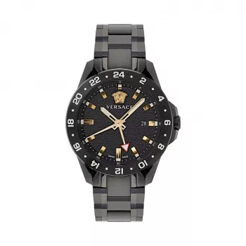 VERSACE V-Race vyriškas šveicariškas kvarcinis chronografinis laikrodis VE2W00622 45mm nerūdijantis plienas
