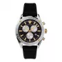 VERSACE V-Race vyriškas Šveicariškas kvarcinis chronografo laikrodis VEHB00119 – 44 mm, juodas ciferblatas, sidabrinis nerūdijančio plieno dirželis