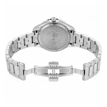 Versace V-Race moteriškas šveicariškas kvarcinis laikrodis V12020015 – 35 mm nerūdijančio plieno, safyro kristalas, baltas ciferblatas