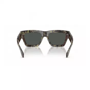VERSACE VE4464-545687 Vyriški stačiakampiai akiniai nuo saulės, peršviečiamas pilkas rėmelis, tamsiai pilki lęšiai, 52 mm