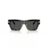 VERSACE VE4464-545687 Vyriški stačiakampiai akiniai nuo saulės, peršviečiamas pilkas rėmelis, tamsiai pilki lęšiai, 52 mm