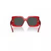 VERSACE VE4478U550087 Moteriški Akiniai nuo Saulės – Juodas Acetato Rėmelis, Pilki Polikarbonatiniai Lęšiai, 55 mm Lęšio Plotis, 100% UV400 Apsauga
