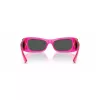 VERSACE VE4481-543487 Moteriški „Cat Eye“ akiniai nuo saulės – juodas acetatinis rėmelis, tamsiai pilki polikarbonatiniai lęšiai, 54 mm