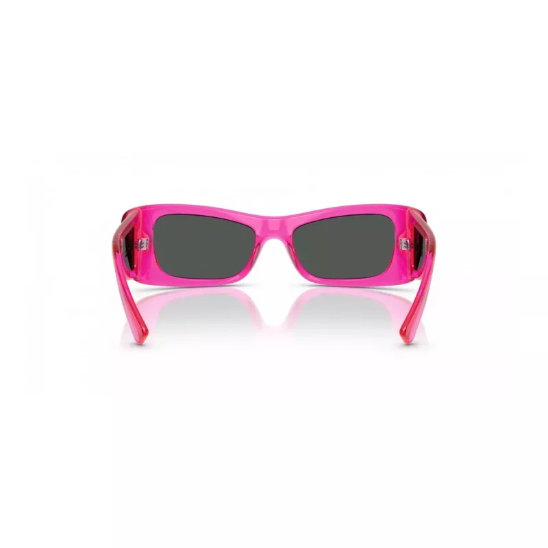 VERSACE VE4481-543487 Moteriški „Cat Eye“ akiniai nuo saulės – juodas acetatinis rėmelis, tamsiai pilki polikarbonatiniai lęšiai, 54 mm
