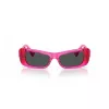 VERSACE VE4481-543487 Moteriški „Cat Eye“ akiniai nuo saulės – juodas acetatinis rėmelis, tamsiai pilki polikarbonatiniai lęšiai, 54 mm