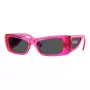 VERSACE VE4481-543487 Moteriški „Cat Eye“ akiniai nuo saulės – juodas acetatinis rėmelis, tamsiai pilki polikarbonatiniai lęšiai, 54 mm