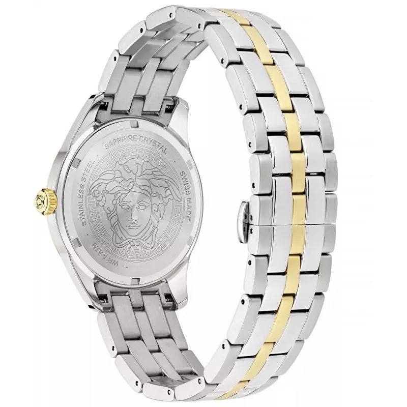 Versace VE7C00623 vyriškas laikrodis 41mm nerūdijančio plieno mėlynas ciferblatas chronografas