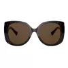 VERSACE moteriški akiniai nuo saulės VE4375F-10873 Havana Acetate Square Full-Rim Gradient Brown Lenses 53mm