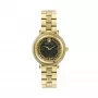 VERSACE Moteriškas laikrodis VE7F00623 Šveicariškas kvarcinis 35 mm juodas ciferblatas odinis dirželis