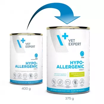VetExpert Veterinary Diet Hypoallergenic Insect 375g Sausas Šunų ėdalas
