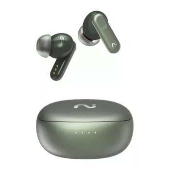 VIAIM Nano+ AI ausinės su balso įrašytuvu, žalios, Bluetooth 5.3, IPX4, 32GB, ENC, jutiklinis valdymas