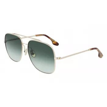 Victoria Beckham VB215S-700 Moteriški Akiniai nuo Saulės – Auksinis Rėmelis, Rudas Gradientinis Stiklas, 59 mm