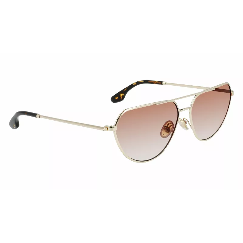 Moteriški akiniai nuo saulės Victoria Beckham VB221S-725 Havana acetatas rudi gradientiniai 60 mm