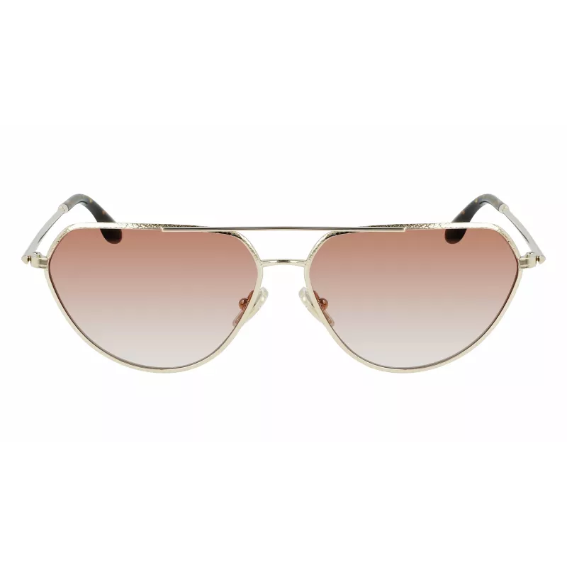 Moteriški akiniai nuo saulės Victoria Beckham VB221S-725 Havana acetatas rudi gradientiniai 60 mm