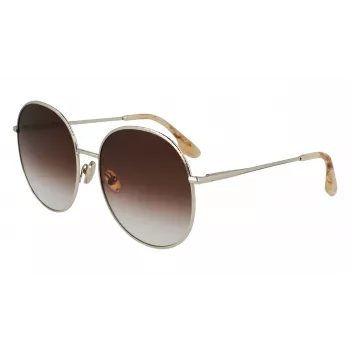 Victoria Beckham VB224S-702 moteriški akiniai nuo saulės Gold/Havana Brown Gradient 59mm