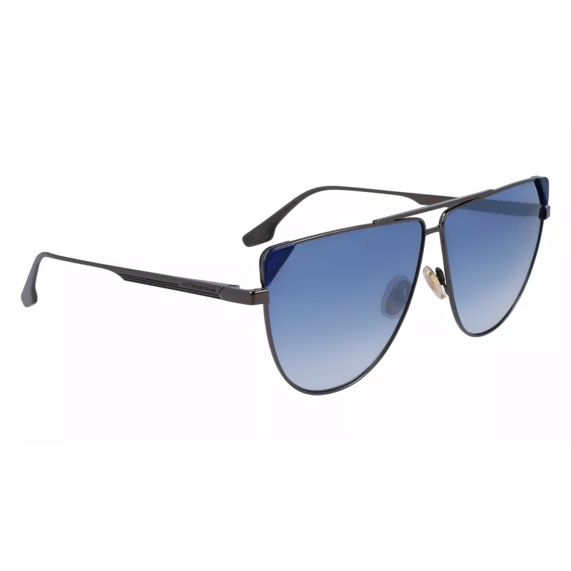 Victoria Beckham VB239S6309319 Moteriški kvadratiniai akiniai nuo saulės, juodas acetatas, pilki gradientiniai lęšiai, 63 mm