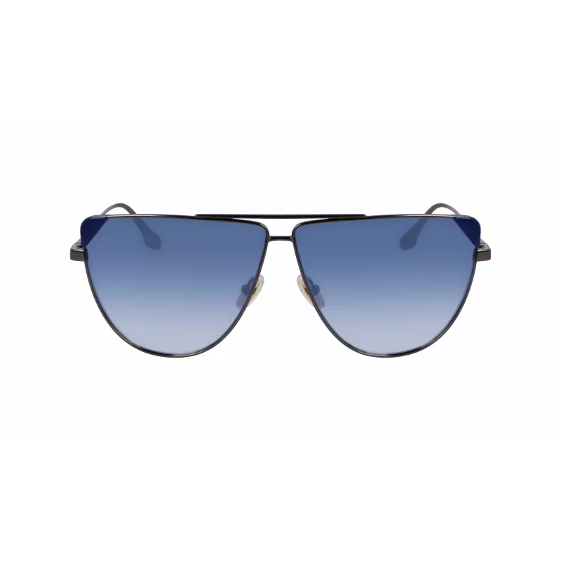 Victoria Beckham VB239S6309319 Moteriški kvadratiniai akiniai nuo saulės, juodas acetatas, pilki gradientiniai lęšiai, 63 mm