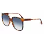 Moteriški akiniai nuo saulės Victoria Beckham VB610SCB-212 Havana acetatinis drugelio rėmelis, rudi gradientiniai lęšiai 59 mm