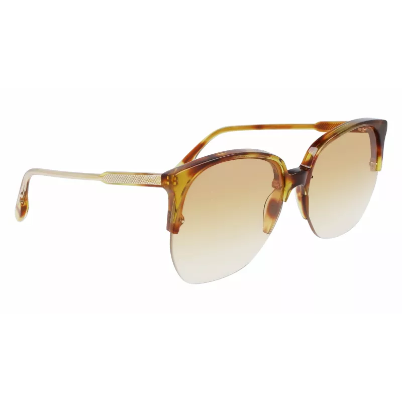 Victoria Beckham VB617S-222 Moteriški Oversized Butterfly Akiniai nuo Saulės Havana Acetatas Rudi Gradientiniai