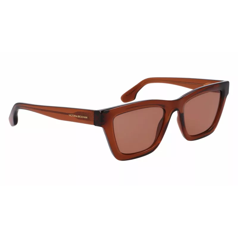 Victoria Beckham VB656S-203 Moteriški Akiniai nuo Saulės – Rudi Havana Acetato Rėmeliai su Rudais Gradientiniais Stiklais – 52 mm