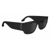 Victoria Beckham VB666S5516001 moteriški kvadratiniai akiniai nuo saulės – juodo acetato rėmelis, juodi polikarbonatiniai lęšiai, 55/16/145 mm