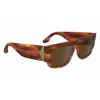 Victoria Beckham VB666S5516223 Moteriški kvadratiniai akiniai nuo saulės – rudo havano acetato rėmelis su rudais gradientiniais lęšiais – 55/16/145 mm