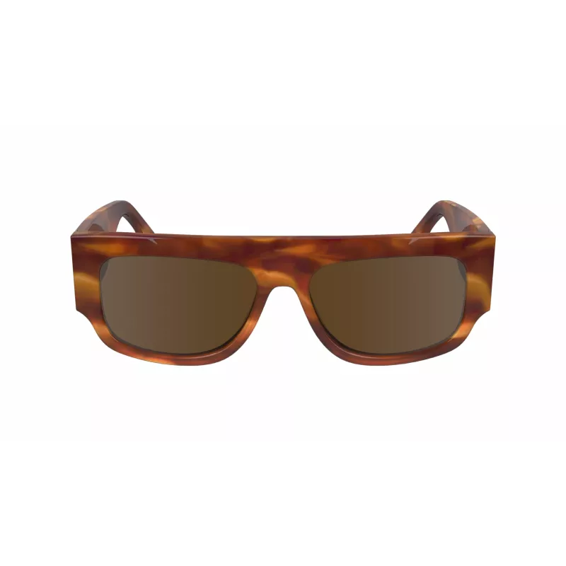 Victoria Beckham VB666S5516223 Moteriški kvadratiniai akiniai nuo saulės – rudo havano acetato rėmelis su rudais gradientiniais lęšiais – 55/16/145 mm