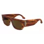 Victoria Beckham VB666S5516223 Moteriški kvadratiniai akiniai nuo saulės – rudo havano acetato rėmelis su rudais gradientiniais lęšiais – 55/16/145 mm