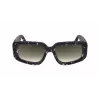 Victoria Beckham VB670S-010 moteriški akiniai nuo saulės, dideli kvadratiniai rėmeliai, juodas acetatas, pilki lęšiai, 54 mm