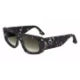 Victoria Beckham VB670S-010 moteriški akiniai nuo saulės, dideli kvadratiniai rėmeliai, juodas acetatas, pilki lęšiai, 54 mm
