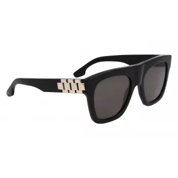 Moteriški akiniai nuo saulės Victoria Beckham VB675S5220001 – juodas acetatinis rėmelis, pilki polikarbonatiniai lęšiai, 52 mm