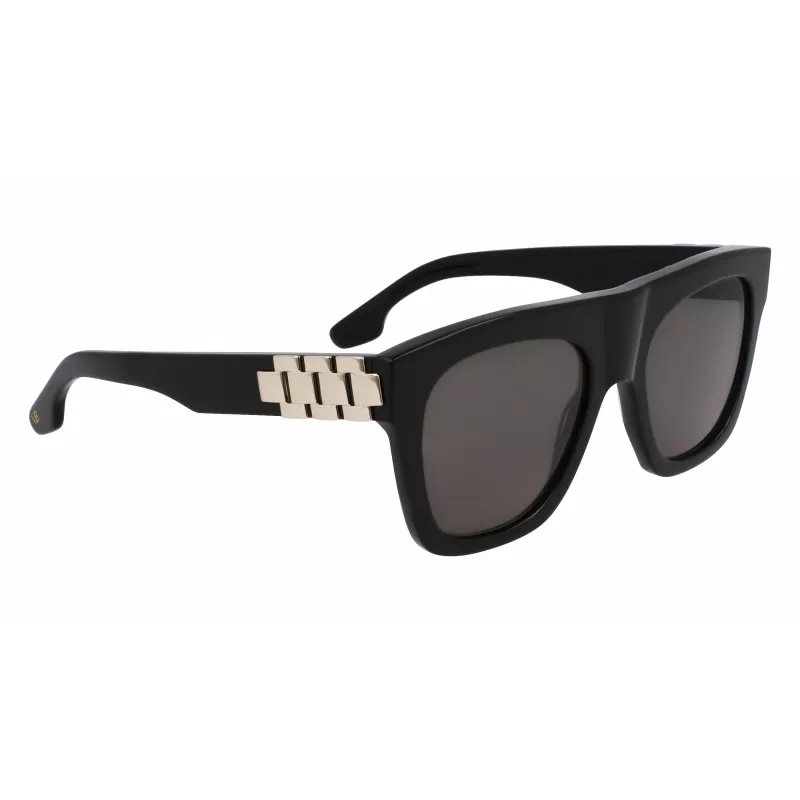Moteriški akiniai nuo saulės Victoria Beckham VB675S5220001 – juodas acetatinis rėmelis, pilki polikarbonatiniai lęšiai, 52 mm
