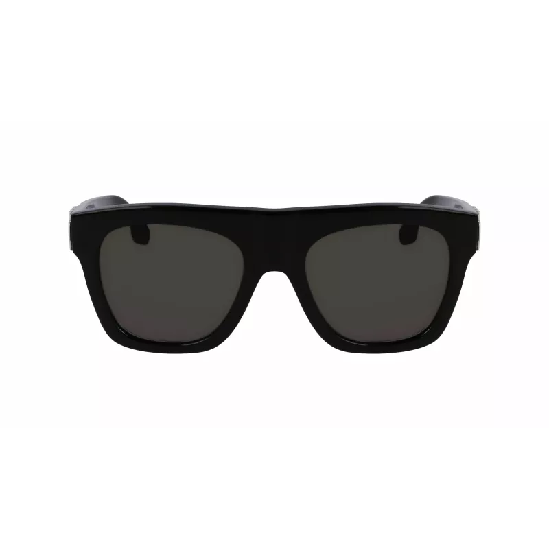 Moteriški akiniai nuo saulės Victoria Beckham VB675S5220001 – juodas acetatinis rėmelis, pilki polikarbonatiniai lęšiai, 52 mm