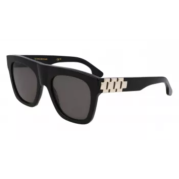 Moteriški akiniai nuo saulės Victoria Beckham VB675S5220001 – juodas acetatinis rėmelis, pilki polikarbonatiniai lęšiai, 52 mm