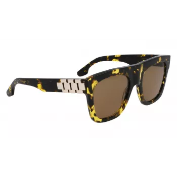 Victoria Beckham VB675S5220012 Moteriški Akiniai Nuo Saulės, Juodas Acetato Rėmelis, Tamsiai Pilki Polikarbonato Lęšiai, 52 mm