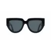 Victoria Beckham VB679S 53 mm kvadratiniai moteriški akiniai nuo saulės, juodas rėmelis, pilki UV400 lęšiai