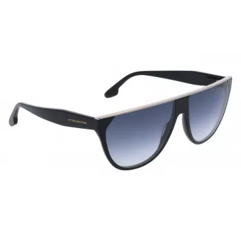 Victoria Beckham VB682S moteriški akiniai nuo saulės, juodas acetatas, pilki lęšiai, 61 mm