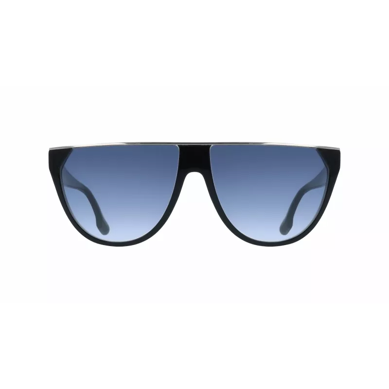 Victoria Beckham VB682S moteriški akiniai nuo saulės, juodas acetatas, pilki lęšiai, 61 mm