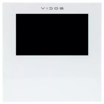 VIDOS 2IP M201W vaizdo domofono monitorius, 7 colių TFT LCD, Wi-Fi, PoE, baltas
