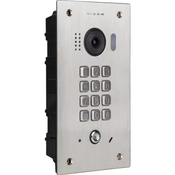 VIDOS DUO S1411D Lauko durų stotelė – Full HD 1080p, 2 laidai, IP65, sidabrinė
