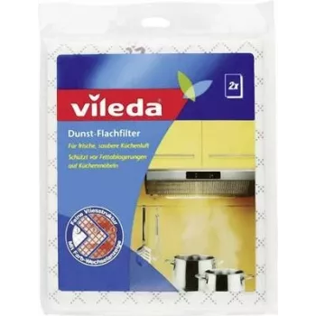 Vileda plokščiasis gartraukio filtras 1446, 2 vnt. – kerpamas riebalų filtras gartraukiams, 570 x 470 mm, baltas