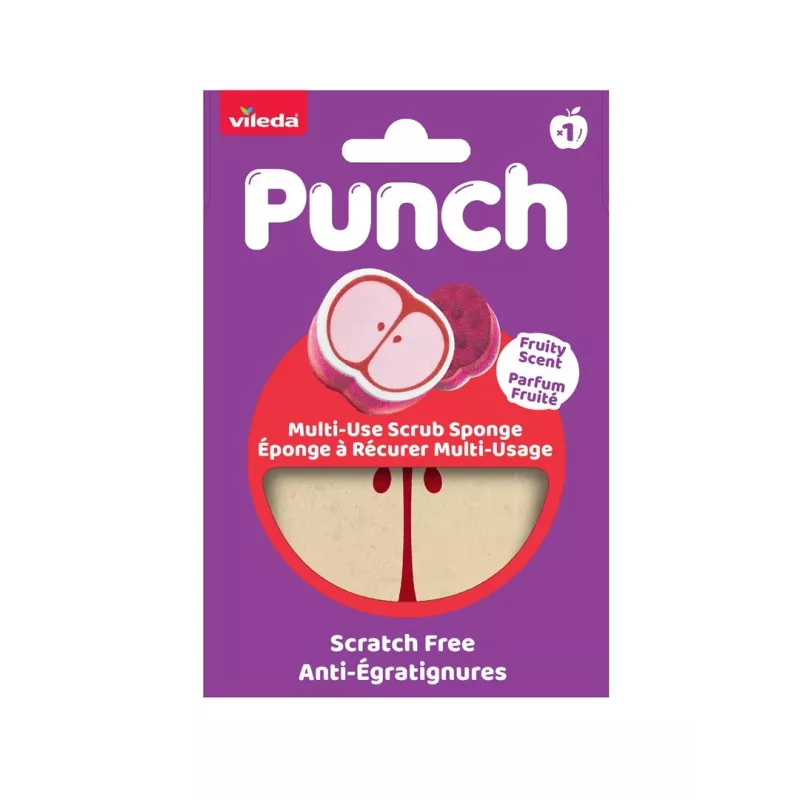 Vileda Punch Universalus kempinėlis – Obuolys, 1 vnt.