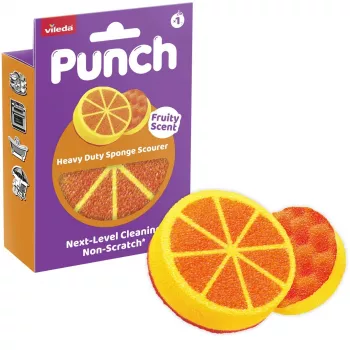 Vileda Punch Strong Orange šveitimo kempinė, 1 vnt.
