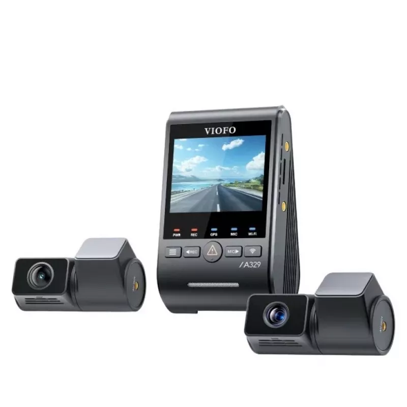 VIOFO A329T 3CH GPS Vaizdo Registratorius 4K Priekyje, 1080P Viduje ir Gale, Sony STARVIS Jutikliai, Įmontuotas Wi-Fi ir GPS